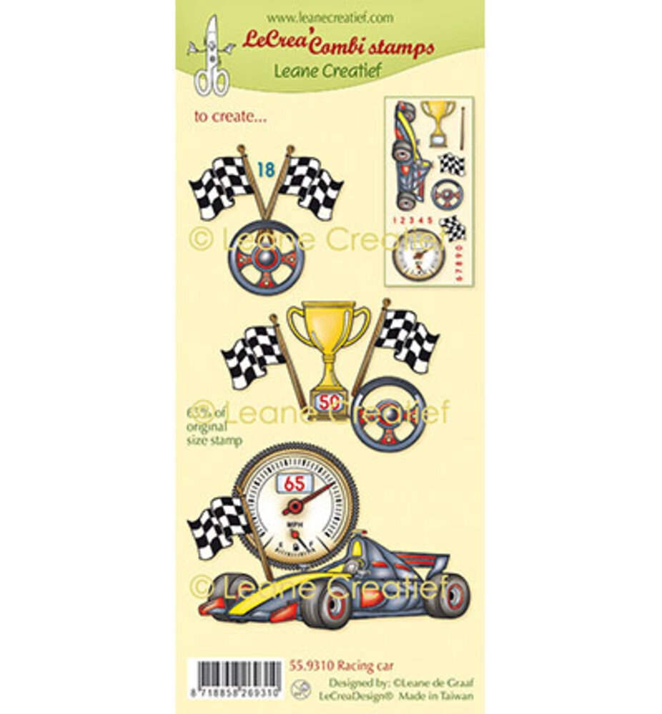 Leane Creatief Racing Car Clear Stamps (55.9310) Leane Creatief Racing Car Clear Stamps (55.9310)