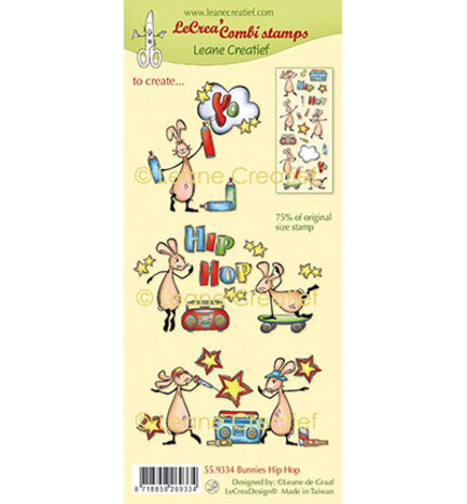 Leane Creatief Bunnies Hip Hop Clear Stamps (55.9334)
