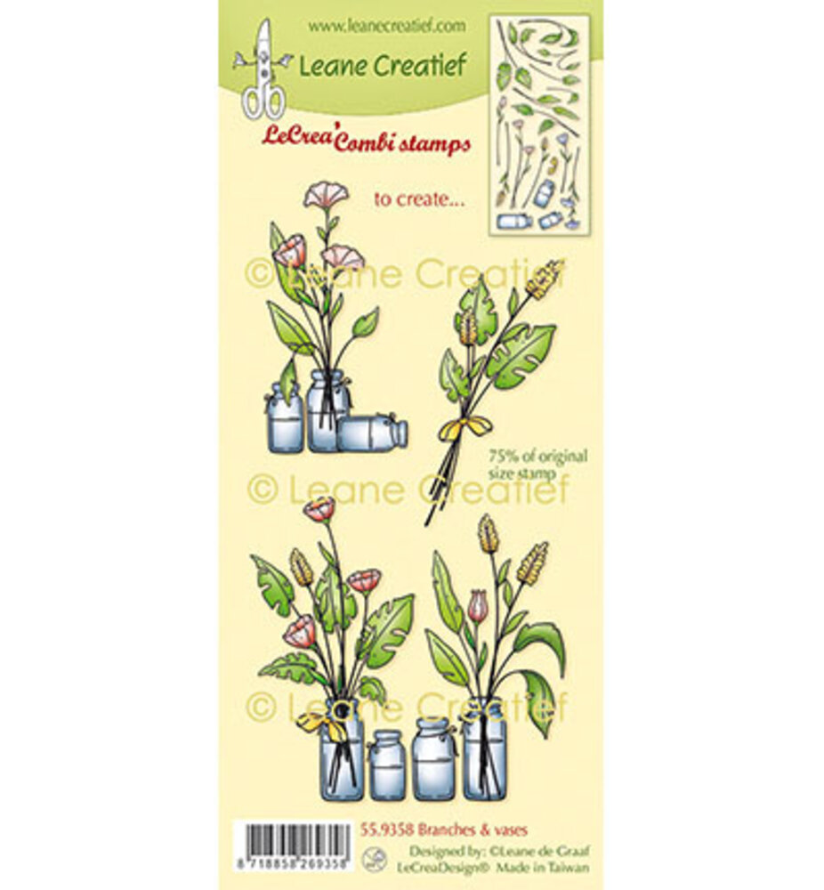 Leane Creatief Branches & Vases Clear Stamps (55.9358)