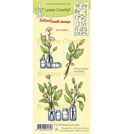 Leane Creatief Branches & Vases Clear Stamps (55.9358)