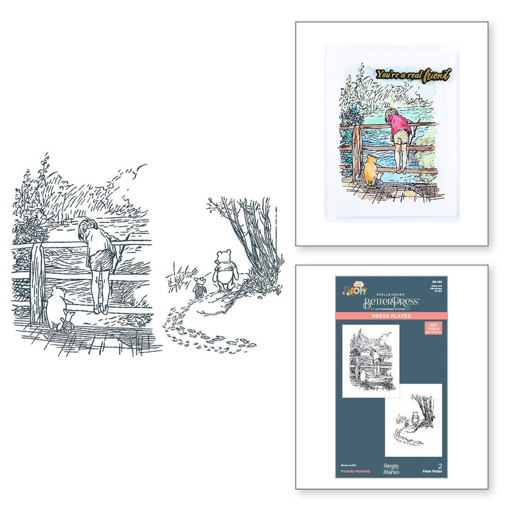 Spellbinders Say Cheese Classic Pooh Friendly Moments Press Plates (BP-286) Spellbinders Say Cheese Classic Pooh Friendly Moments Press Plates (BP-286)