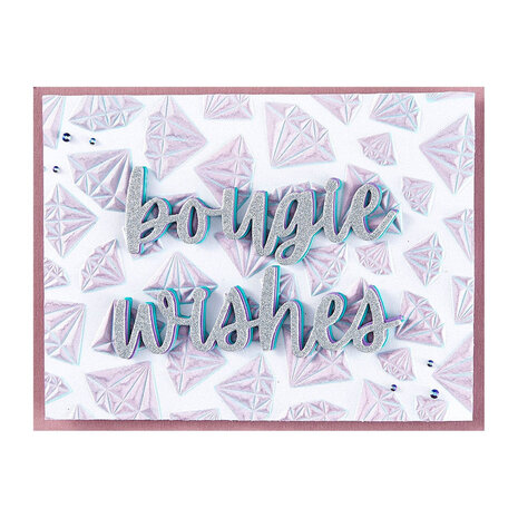 Spellbinders Bougie Birthday Born to Sparkle 3D Embossing Folder (E3D-122)