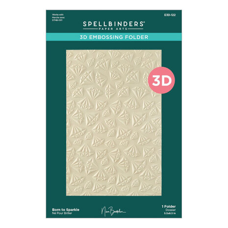 Spellbinders Bougie Birthday Born to Sparkle 3D Embossing Folder (E3D-122)