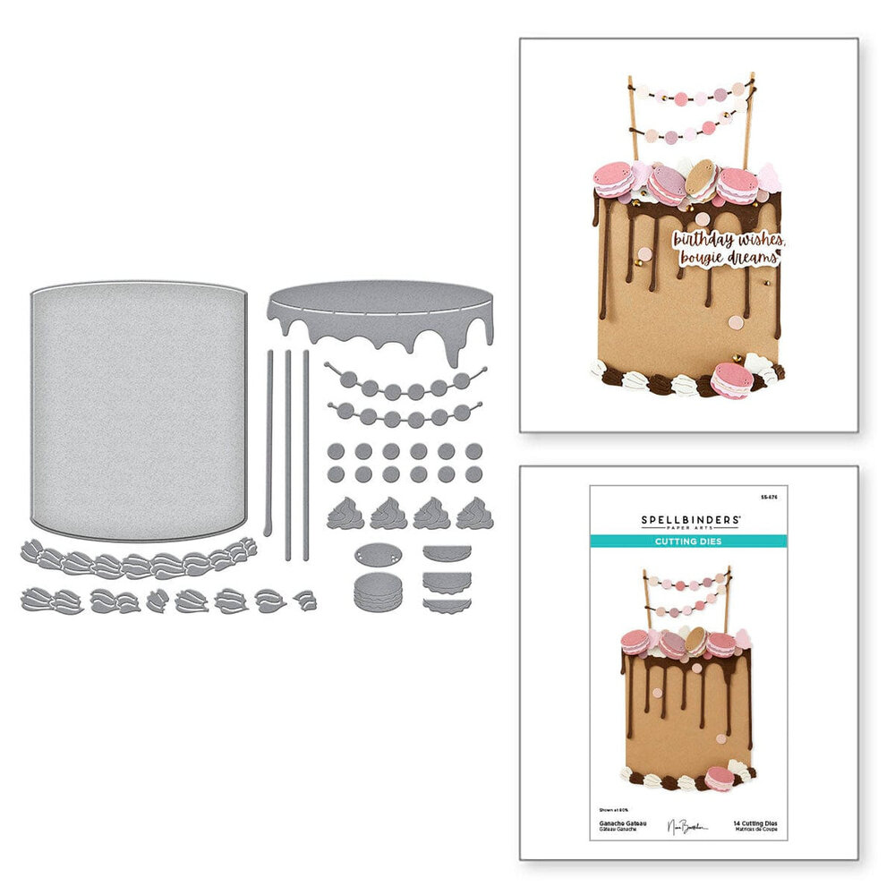 Spellbinders Bougie Birthday Ganache Gateau Dies (S5-676) Spellbinders Bougie Birthday Ganache Gateau Dies (S5-676)