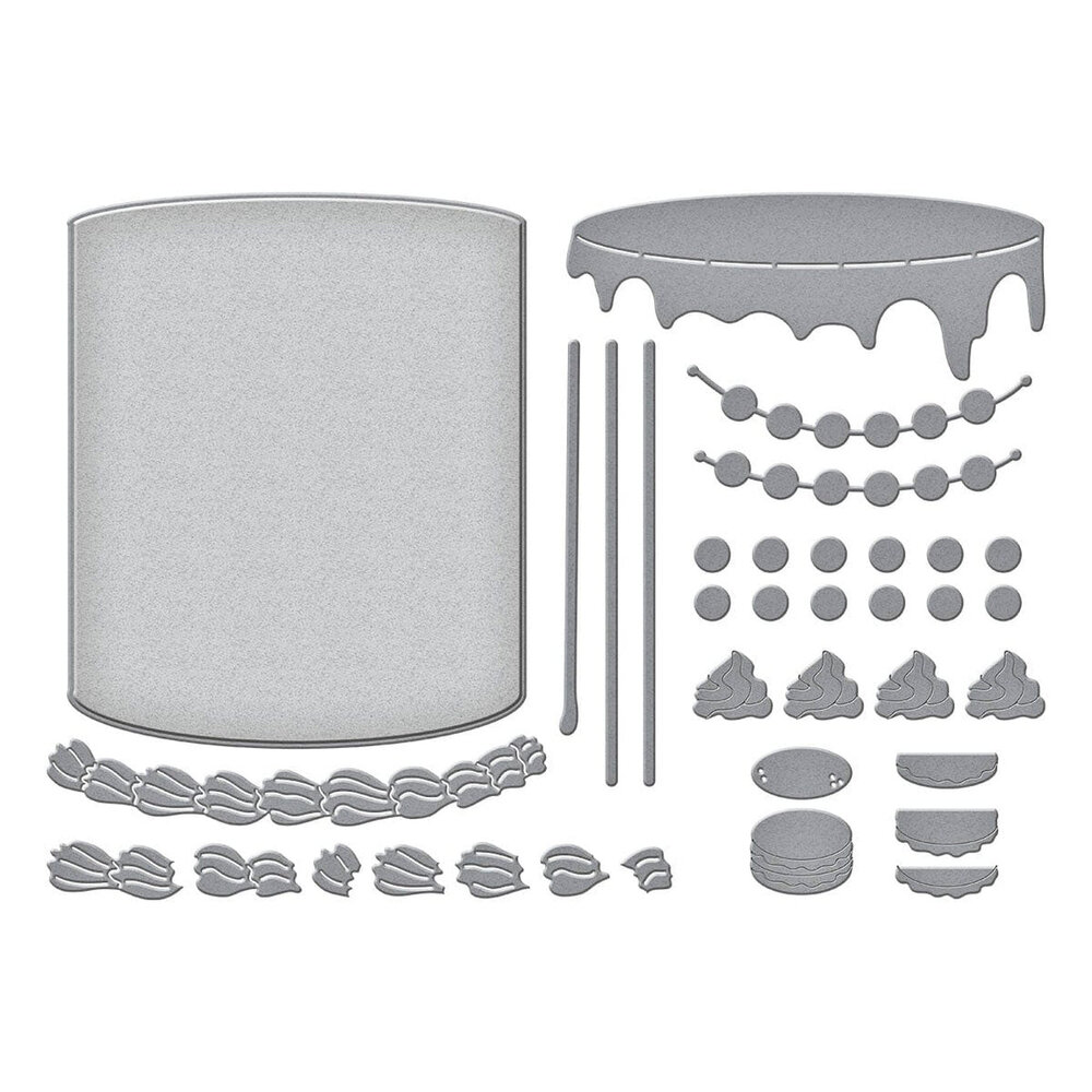 Spellbinders Bougie Birthday Ganache Gateau Dies (S5-676) Spellbinders Bougie Birthday Ganache Gateau Dies (S5-676)