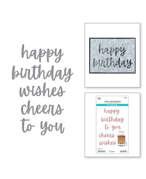 Spellbinders Bougie Birthday Birthday Cheers Dies (S5-677)