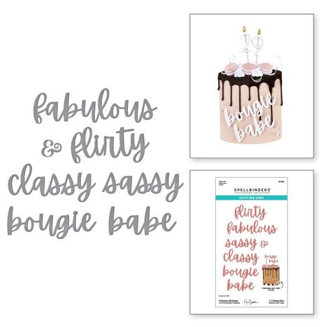 Spellbinders Bougie Birthday Fabulous Birthday Dies (S5-681)