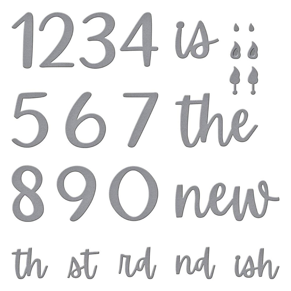 Spellbinders Bougie Birthday Classy Numbers Dies (S4-1416) Spellbinders Bougie Birthday Classy Numbers Dies (S4-1416)