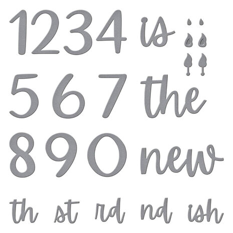 Spellbinders Bougie Birthday Classy Numbers Dies (S4-1416) Spellbinders Bougie Birthday Classy Numbers Dies (S4-1416)