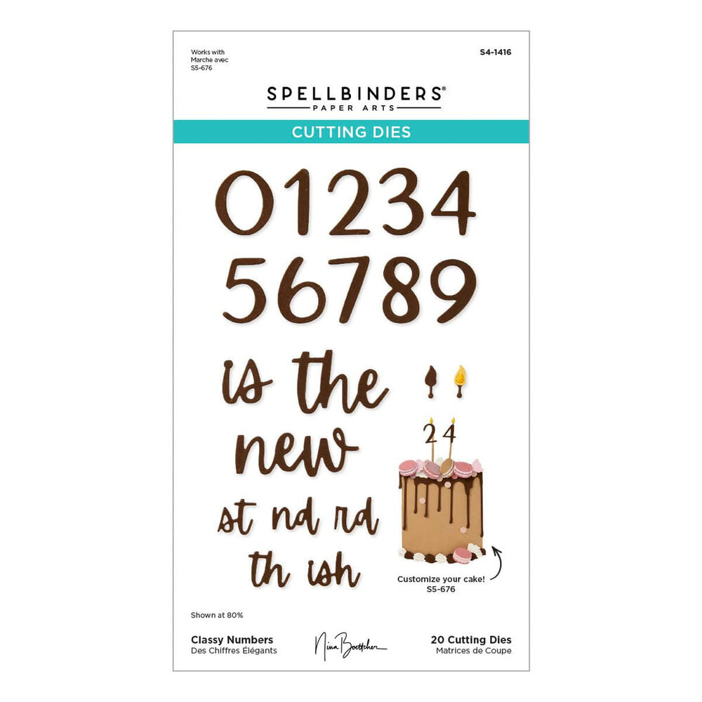 Spellbinders Bougie Birthday Classy Numbers Dies (S4-1416) Spellbinders Bougie Birthday Classy Numbers Dies (S4-1416)