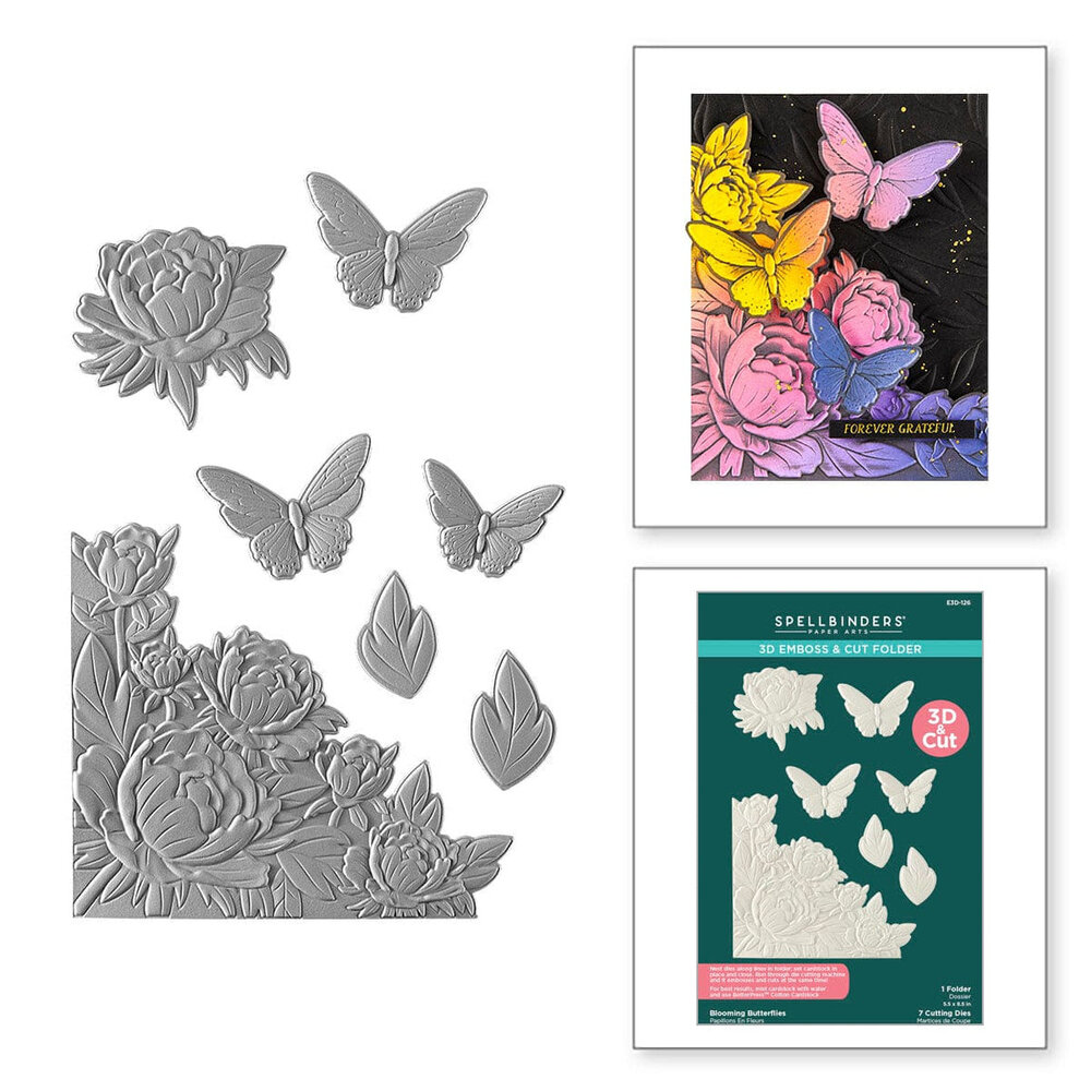 Spellbinders Vivid Expressions Blooming Butterflies 3D Emboss & Cut Folder (E3D-126) Spellbinders Vivid Expressions Blooming Butterflies 3D Emboss & Cut Folder (E3D-126)