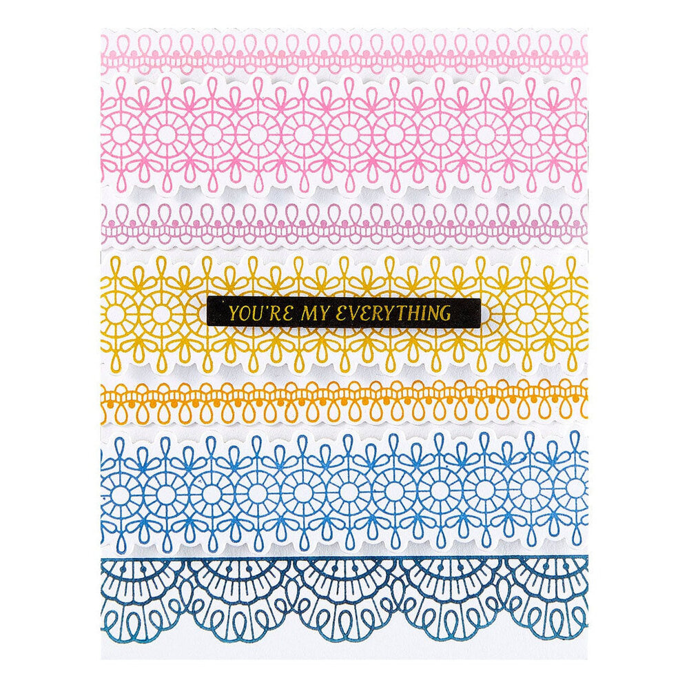 Spellbinders Vivid Expressions Pressed Lace Borders Press Plate & Die Set (BP-284) Spellbinders Vivid Expressions Pressed Lace Borders Press Plate & Die Set (BP-284)