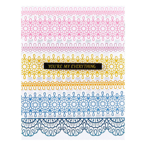 Spellbinders Vivid Expressions Pressed Lace Borders Press Plate & Die Set (BP-284) Spellbinders Vivid Expressions Pressed Lace Borders Press Plate & Die Set (BP-284)