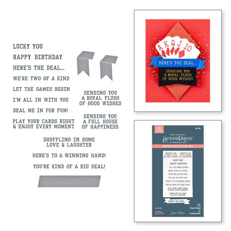 Spellbinders Jack of All Trades Shuffling Sentiments Press Plate & Die Set (BP-259)