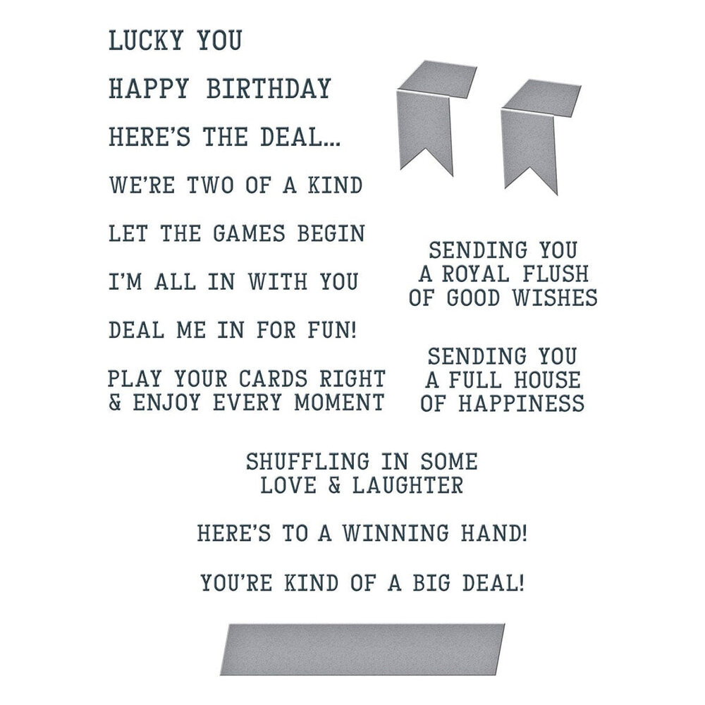 Spellbinders Jack of All Trades Shuffling Sentiments Press Plate & Die Set (BP-259)