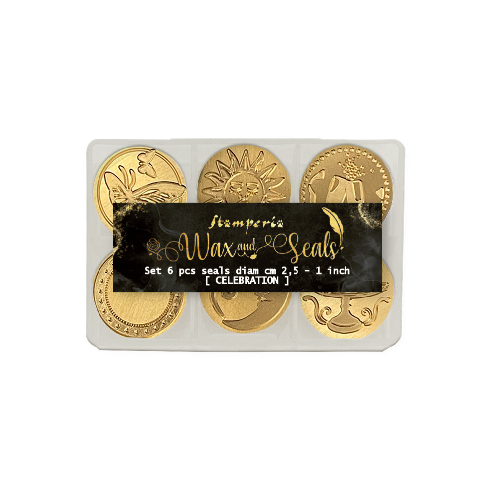 Stamperia Set of 6 Seals Celebration (WAXSL02)
