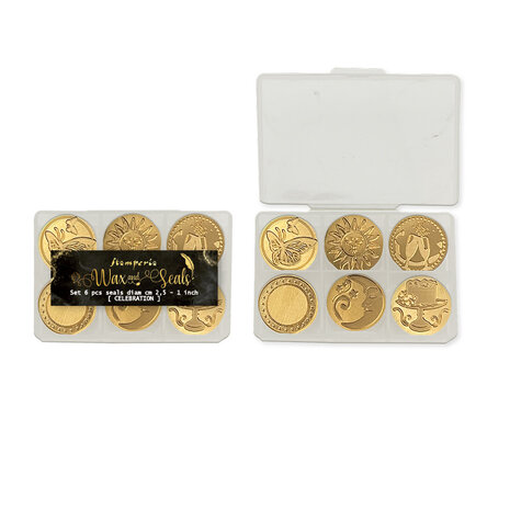 Stamperia Set of 6 Seals Celebration (WAXSL02)