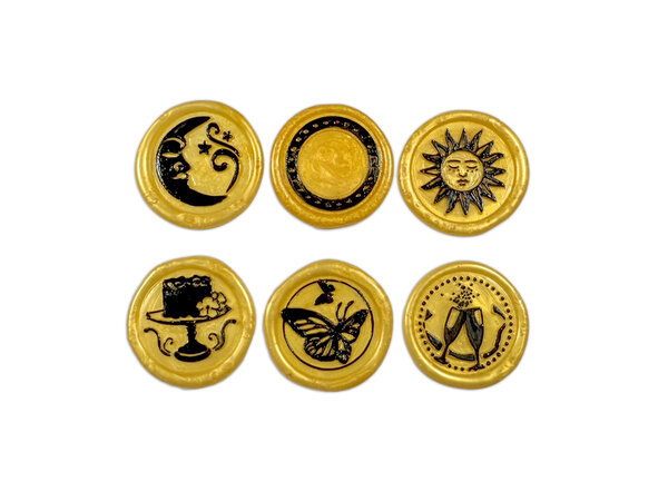 Stamperia Set of 6 Seals Celebration (WAXSL02)
