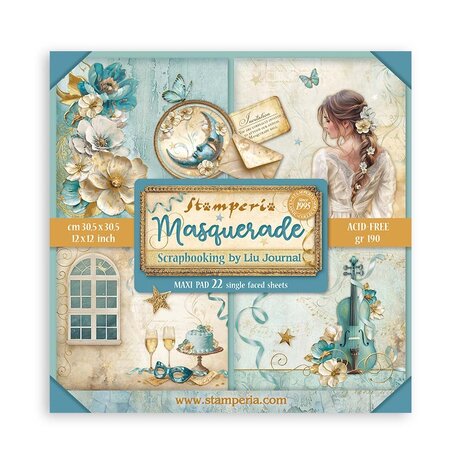 Stamperia Masquerade 12x12 Inch Single Face Paper Pack (SBBXLB20)