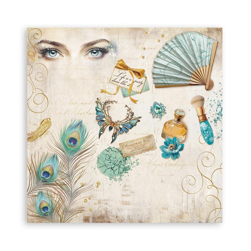 Stamperia Masquerade 12x12 Inch Single Face Paper Pack (SBBXLB20)