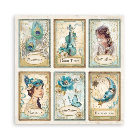 Stamperia Masquerade 12x12 Inch Single Face Paper Pack (SBBXLB20)