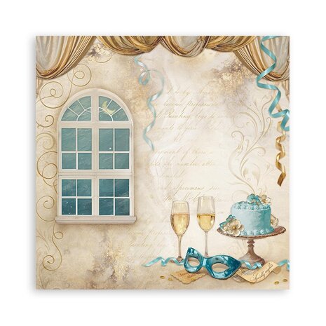 Stamperia Masquerade 8x8 Inch Single Face Paper Pack (SBBSXB08) Stamperia Masquerade 8x8 Inch Single Face Paper Pack (SBBSXB08)
