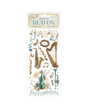 Stamperia Masquerade Rub-On 4x8,5 Inch Instruments (DFLRB137) Stamperia Masquerade Rub-On 4x8,5 Inch Instruments (DFLRB137)
