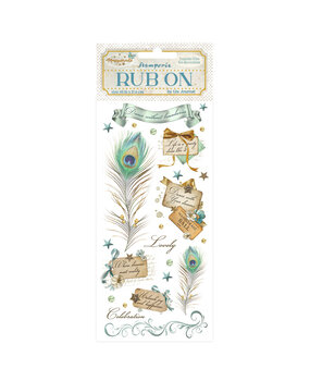 Stamperia Masquerade Rub-On 4x8,5 Inch Feathers (DFLRB140) Stamperia Masquerade Rub-On 4x8,5 Inch Feathers (DFLRB140)