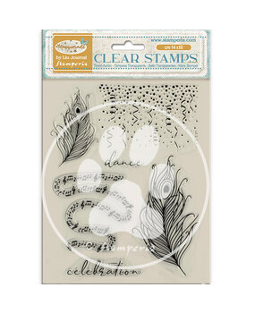 Stamperia Masquerade Clear Stamps Feathers (WTK211)