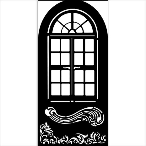 Stamperia Masquerade Thick Stencil 12x25cm Window (KSTDL113) Stamperia Masquerade Thick Stencil 12x25cm Window (KSTDL113)
