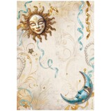Stamperia Masquerade A4 Rice Paper Sun And Moon (DFSA4982)