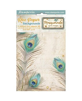 Stamperia Masquerade A6 Rice Paper Backgrounds (DFSAK6036) Stamperia Masquerade A6 Rice Paper Backgrounds (DFSAK6036)
