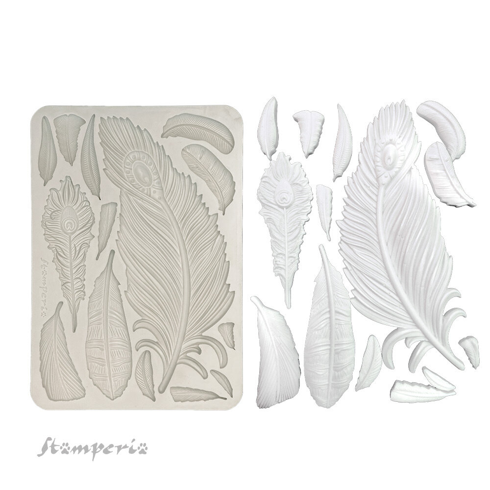 Stamperia Masquerade Silicon Mould A5 Feathers (KACMA552) Stamperia Masquerade Silicon Mould A5 Feathers (KACMA552)
