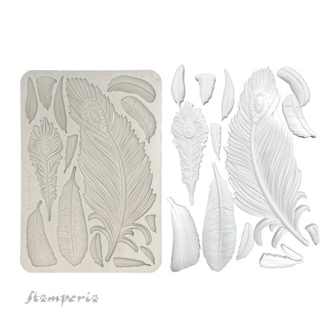 Stamperia Masquerade Silicon Mould A5 Feathers (KACMA552) Stamperia Masquerade Silicon Mould A5 Feathers (KACMA552)