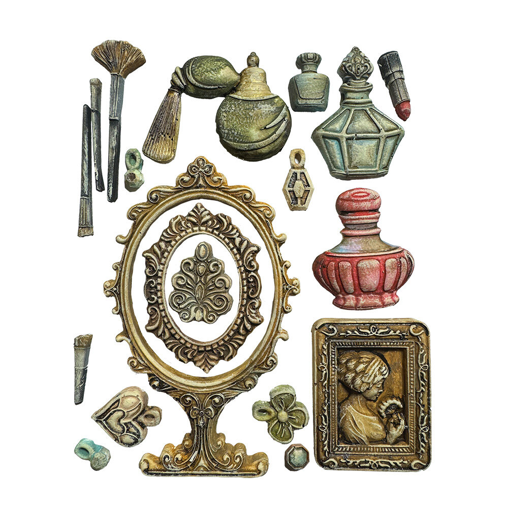 Stamperia Masquerade Silicon Mould A5 Beauty Accessories (KACMA553) Stamperia Masquerade Silicon Mould A5 Beauty Accessories (KACMA553)