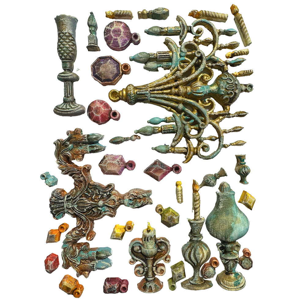 Stamperia Masquerade Silicon Mould A5 Candle Holders (KACMA555) Stamperia Masquerade Silicon Mould A5 Candle Holders (KACMA555)