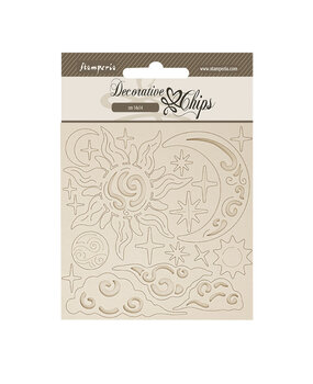 Stamperia Masquerade Decorative Chips Sun And Moon (SCB251) Stamperia Masquerade Decorative Chips Sun And Moon (SCB251)