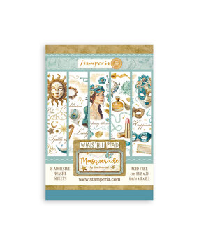 Stamperia Masquerade A5 Washi Pad (SBW15) Stamperia Masquerade A5 Washi Pad (SBW15)