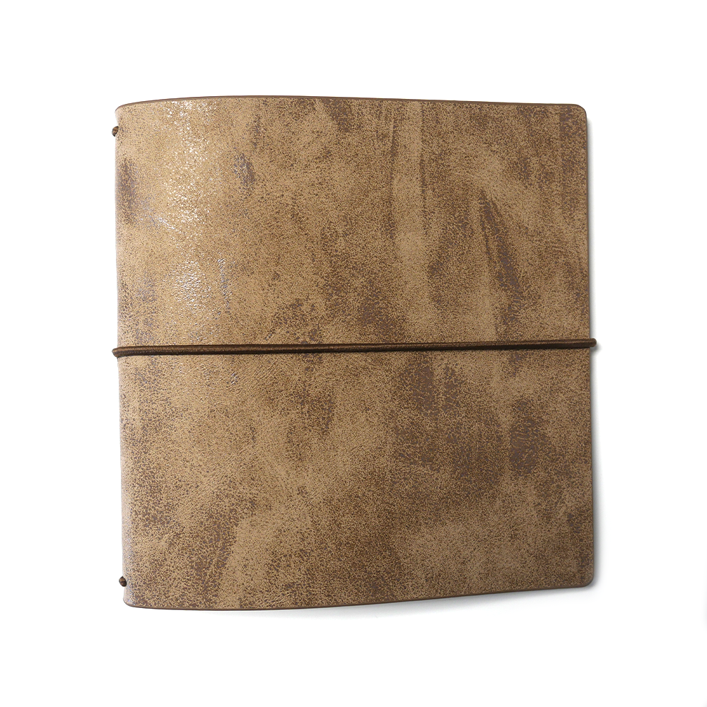 Elizabeth Craft Designs Hinged to the Past Stonewashed Brown Square XL Art Journal (AJ05)