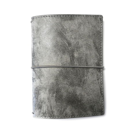 Elizabeth Craft Designs Hinged to the Past Stonewashed Grey Passport Art Journal (AJ08)
