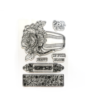 Elizabeth Craft Designs Hinged to the Past A6 Clear Stamps In Full Bloom (CS391) Elizabeth Craft Designs Hinged to the Past A6 Clear Stamps In Full Bloom (CS391)