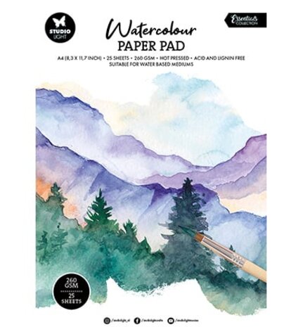 Studio Light Consumables A4 Watercolour Paper Pad (SL-CO-PP280) Studio Light Consumables A4 Watercolour Paper Pad (SL-CO-PP280)