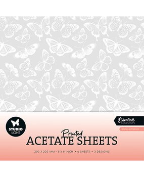 Studio Light Essentials Acetate Sheets 8x8 Inch Spring Butterflies (SL-ES-ACS10) Studio Light Essentials Acetate Sheets 8x8 Inch Spring Butterflies (SL-ES-ACS10)