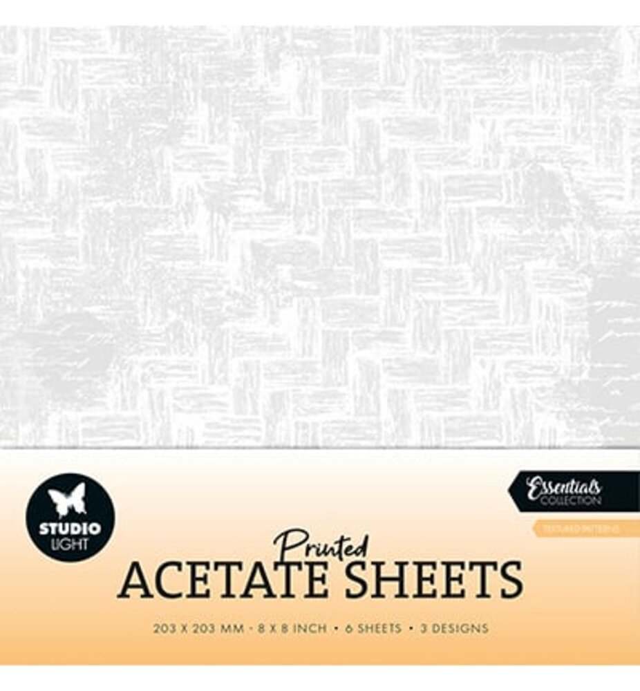 Studio Light Essentials Acetate Sheets 8x8 Inch Textured Patterns (SL-ES-ACS11) Studio Light Essentials Acetate Sheets 8x8 Inch Textured Patterns (SL-ES-ACS11)