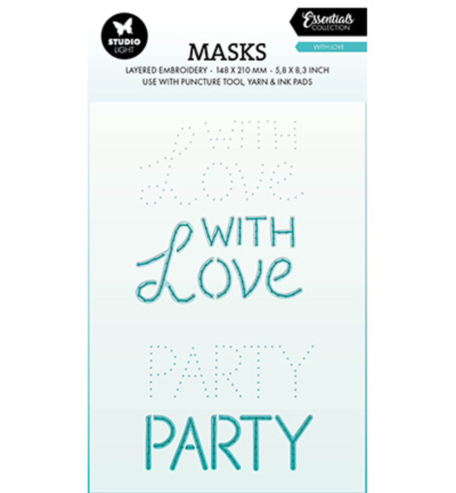 Studio Light Essentials With Love Embroidery Masking Stencil (SL-ES-MASK347)
