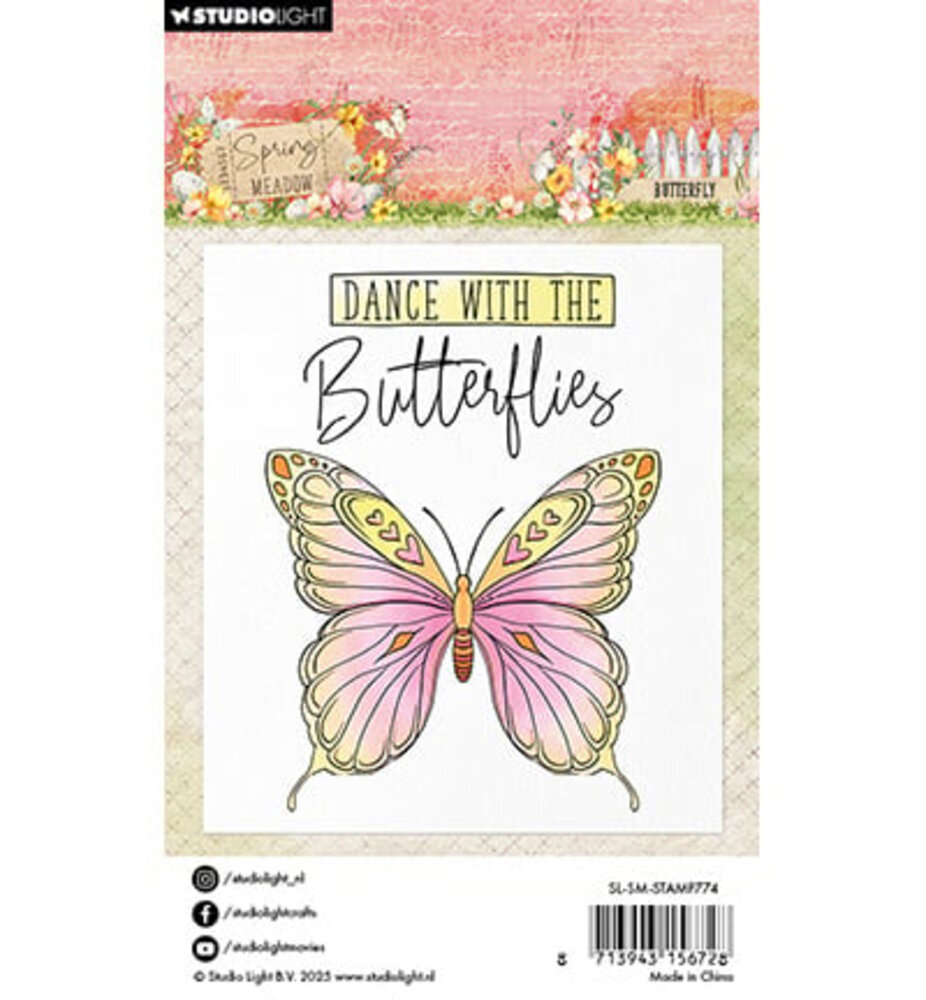 Studio Light Spring Meadow Clear Stamp Butterfly (SL-SM-STAMP774) Studio Light Spring Meadow Clear Stamp Butterfly (SL-SM-STAMP774)