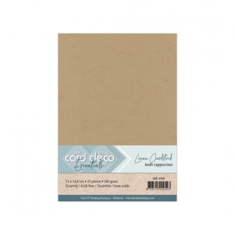 Card Deco Linen Cardstock Cappuccino 10 Vel A5 (LKK-A545)