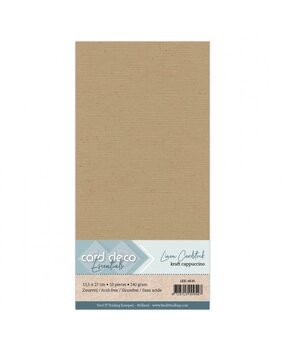 Card Deco Linen Cardstock Cappuccino 10 Vel Vierkant (LKK-4K45)