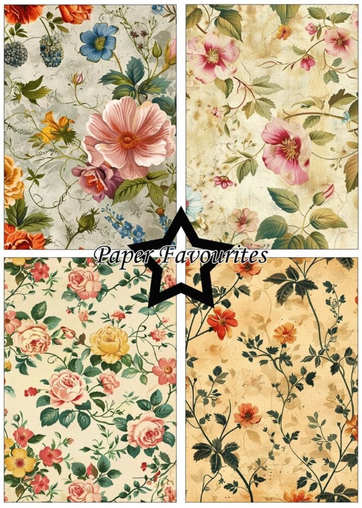 Paper Favourites Vintage Flowers A5 Paper Pack (PFA161) Paper Favourites Vintage Flowers A5 Paper Pack (PFA161)