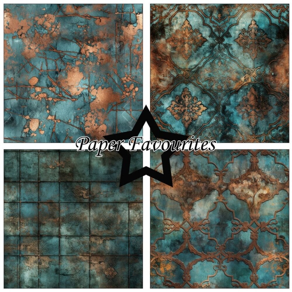 Paper Favourites Copper And Blue 12x12 Inch Paper Pack (PF722) Paper Favourites Copper And Blue 12x12 Inch Paper Pack (PF722)